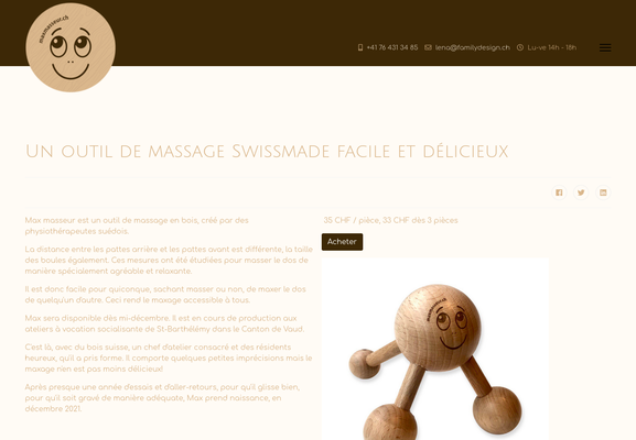 Max masseur, outil de massage en bois